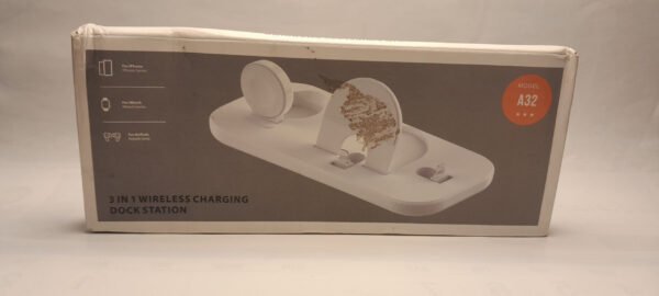 3 IN 1 WIRELESS CHARGING DOCK STATION A32 (BLACK)