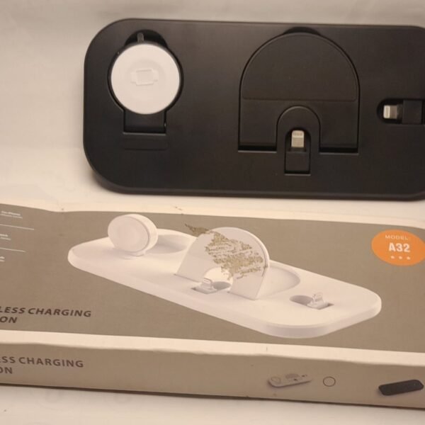3 IN 1 WIRELESS CHARGING DOCK STATION A32 (BLACK)