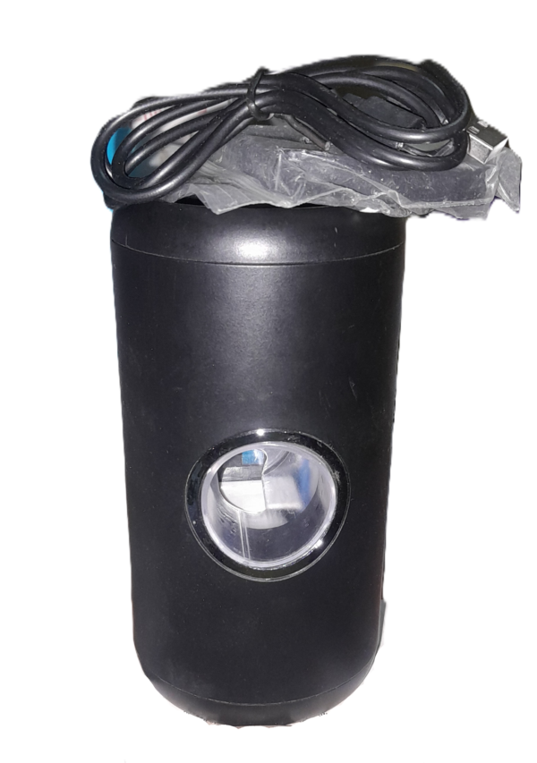 Electric UVC toothpaste dispenser with infrared induction and ultraviolet disinfection technology.