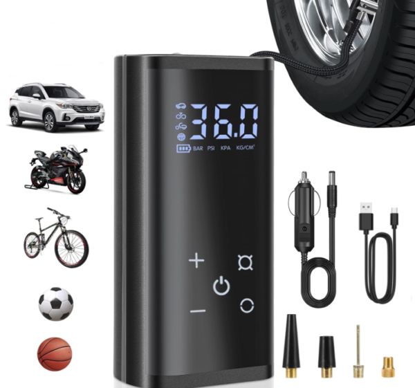 Portable Touch Screen Intelligent Electric Tire Inflator & Air Compressor