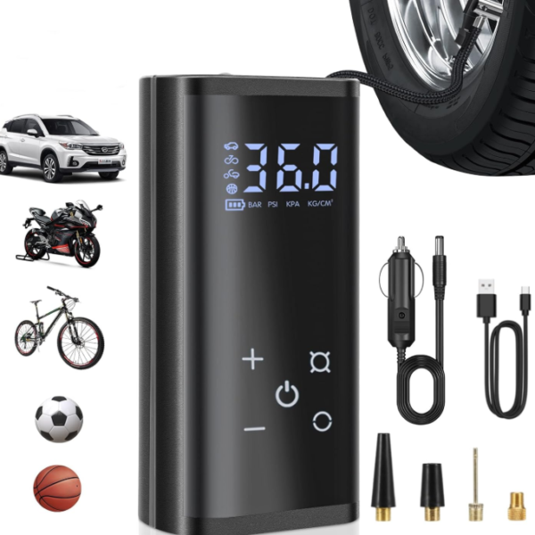 Portable Touch Screen Intelligent Electric Tire Inflator & Air Compressor