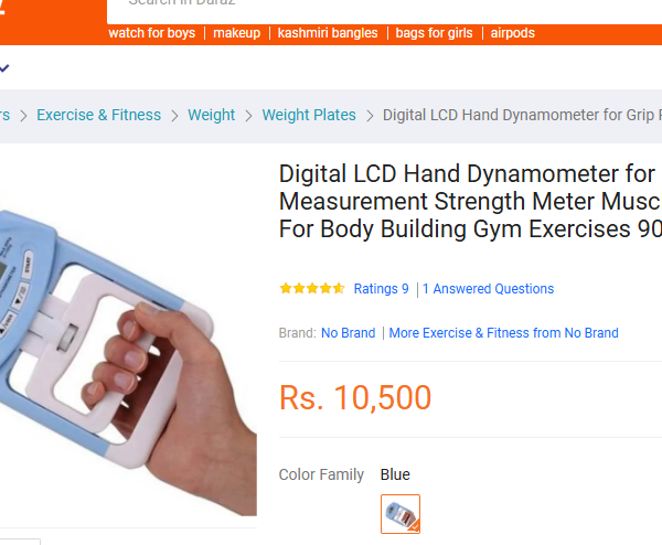 reference CAMRY EH101 Electronic Hand Dynamometer