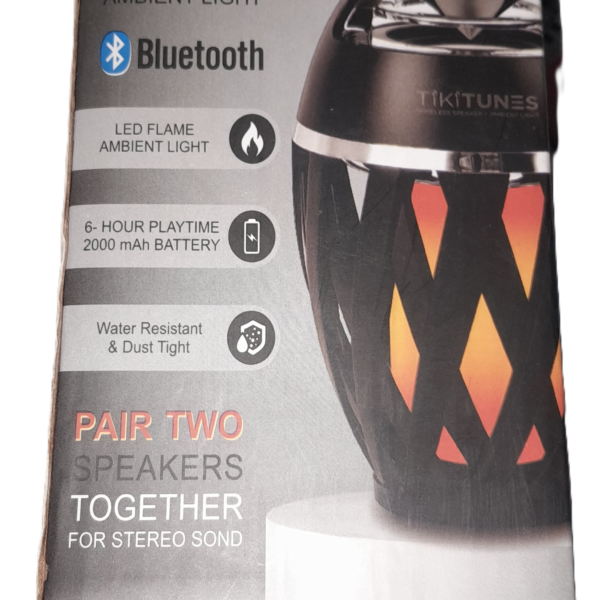 tikitunes-portable-bluetooth-5.0-speaker-with-ambient-led-torch-02 Limitless Innovations TikiTunes portable Bluetooth speaker with ambient LED flame effect light packaging