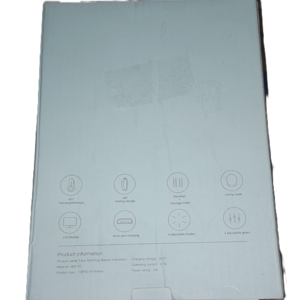 vshape-face-slimming-beauty-device-05 V-Shape Face Slimming Beauty Device product packaging showing the ergonomic facial lifting tool design.